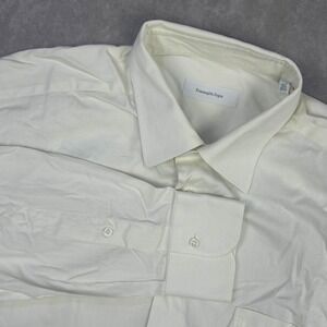 Zegna Yellow Cotton Collared Long Sleeve‎ Formal Button Up Dress Shirt Size 42